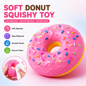 Juguete Blandito de Donut con Chispas de Colores, Juguete Antiestrés de Rebote Lento para Venta al por Mayor - Product Image 1