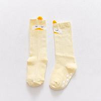 Chaussettes d'école pour enfants à thème dessin animé, en coton tricoté, avec logo personnalisé, motif visage d'animal mignon, jetables