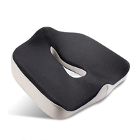 Coussin de siège portable en mousse à mémoire de forme rafraîchissante, forme carrée tissée, ergonomique, soulagement de la pression, coussin orthopédique pour les fesses, housse en maille