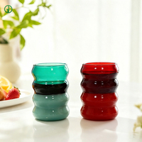 Tasse en verre coloré résistant à la chaleur 200 ml, mug à café en verre borosilicate bicolore, verres à boire personnalisables avec logo, articles de boisson