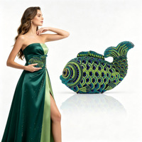 Sac de soirée en forme de poisson rouge incrusté de diamants, style européen et américain, pochette animalière ornée de diamants pour femme, un best-seller