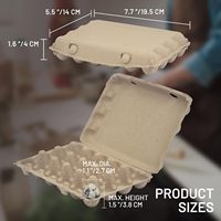 Cartons à œufs de caille en pâte à papier à 24 compartiments, supports en vrac pour 12 œufs de caille, pour ferme, maison, ferme familiale