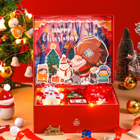 Vente en gros de biscuits de bonbons uniques, emballage de calendrier de l'avent de noël, boîte-cadeau de luxe, emballage 3d de noël
