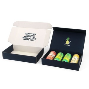Scatola per bevande in cartone con Logo personalizzato per lattine di Soda riciclate materiali UV eco-friendly imballaggio per la spedizione di succhi di frutta - Product Image 1