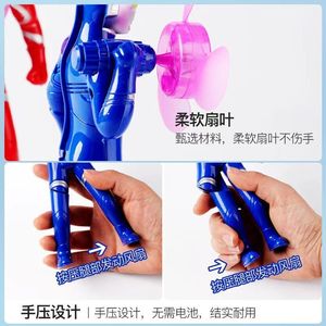 Mini ventilador portátil con luz LED, refrigeración manual, regalo para niños y adultos - Product Image 5