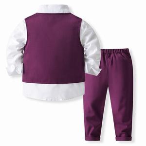 Terno de Casamento Infantil Primavera Novo Terno de Manga Longa para Menino Pequeno Vestido de Bebê - Product Image 2