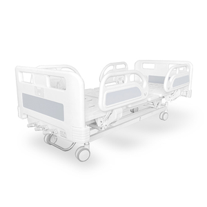 Guanghua letto d'ospedale brevettato con sistema manuale a tre manovella per comodità sul comodino del freno di controllo centrale - Product Image 2