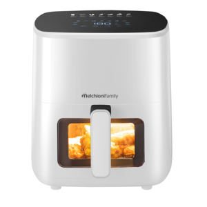 Friteuse à air MARIANNA PLUS 5L blanche, moderne, carrée, en plastique et aluminium, manuelle, électrique 220V, grande capacité, appareil électroménager, prise US - Product Image 1