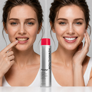 Enjuague Bucal de Menta de Marca Privada de Larga Duración, Elimina Residuos de Alimentos, Reduce el <span class=keywords><strong>Mal</strong></span> <span class=keywords><strong>Aliento</strong></span>, para Cuidado Bucal Fresco - Product Image 5