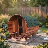 Sauna en bois de cèdre rouge carbonisé pour l'extérieur, vente en gros d'usine, chauffage électrique, capacité 6 personnes, vapeur sèche, design européen