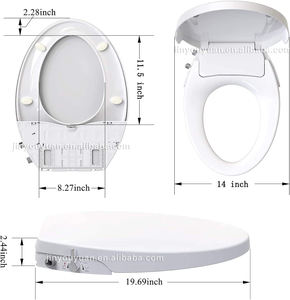 非自動シンプルスリムビデ細長い冷水および温水ビデ便座 - Product Image 5