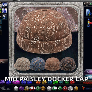 Casquette de baseball rétro unisexe, motif marin, pêcheur, crâne, dockworker, imprimé paisley, design à revers bouclé, casquette de baseball classique. - Product Image 2