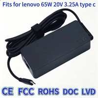 Adaptateur secteur de haute qualité Type-C 65W, câble de charge 20V 3.25A compatible avec les ordinateurs portables Lenovo ThinkPad X390 X395 L490 L590 USB-C
