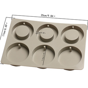 <span class=keywords><strong>Moule</strong></span> en silicone pour bougies de soja DIY, tablettes de cire parfumée, fleurs séchées, tablettes de cire parfumée, <span class=keywords><strong>moule</strong></span> en silicone à 6 trous, moules à savon - Product Image 2