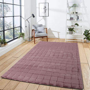 Tapis en fausse fourrure sculpté pour salon, tapis 3D en fausse fourrure de lapin pour la décoration intérieure, vente chaude <span class=keywords><strong>à</strong></span> prix réduit pour chambre <span class=keywords><strong>à</strong></span> coucher - Product Image 3