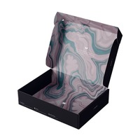 Boîte d'emballage personnalisée en matériaux recyclés écologiques avec fermeture éclair, carton rose réutilisable à ouverture facile pour vêtements et cadeaux