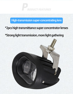 <span class=keywords><strong>Vente</strong></span> en gros chariot élévateur spot bleu led point d'avertissement de sécurité lumière ronde 20W 12-80V zone de sécurité pour entrepôt - Product Image 5
