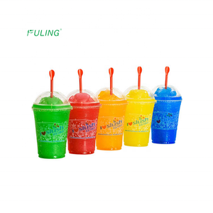 Bicchieri per granite in plastica biodegradabile usa e getta stampati personalizzati gelas plastik bicchieri per frappè con tazza da tè a bolle con coperchio - Product Image 1