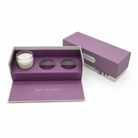 Boîte magnétique rigide personnalisée, mini coffret cadeau Duo Candle, boîte d'emballage pour bougies Discovery avec insert en mousse
