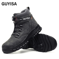 GUYISA Chaussures de Travail pour Hommes Personnalisées en Gros, Étanche, Résistantes à l'Usure, Embout en Acier, Anti-Perforation, Chaussures de Sécurité