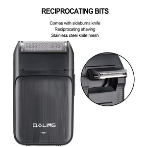 <span class=keywords><strong>Afeitadora</strong></span> profesional para hombre <span class=keywords><strong>DALING</strong></span> con recortadora de patillas, malla de hoja ultrafina de alta potencia recargable por USB - Product Image 3