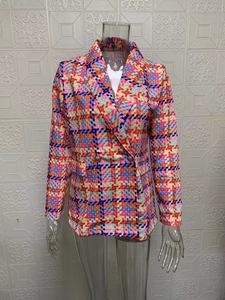 Áo <span class=keywords><strong>Blazer</strong></span> nữ bán chạy, họa tiết ca rô, tay dài, kiểu dáng thường ngày, có túi. - Product Image 3