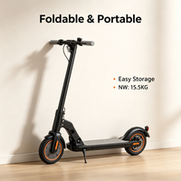 Patinete Eléctrico Plegable para Desplazamientos Urbanos, Impermeable, Motor sin Escobillas de 350W, Batería de Litio de 36V 7.8Ah, Alcance de 20-30km, Doble Motor