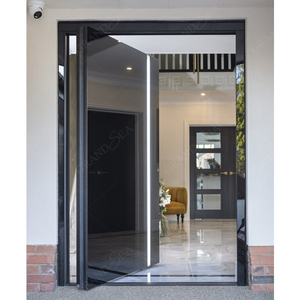 <span class=keywords><strong>Manu</strong></span> superior de China, iluminación Led, espejo de acero inoxidable, Panel de Seguridad blindado, puerta pivotante delantera de Exterior para <span class=keywords><strong>casa</strong></span> moderna - Product Image 4
