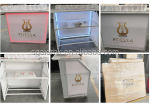 Fantastic Popular White Color LED Lighting Portable bar <b>Table</b> Night Club Furniture Portable <b>Folding</b> Bar - Product Image 3