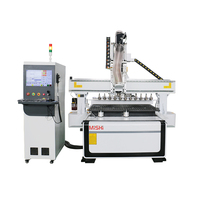 Máquina para hacer puertas de madera 1325 3D ATC CNC máquina de corte De Madera Muebles de carpintería enrutador CNC ATC de 3 ejes