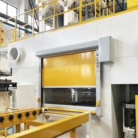 Volets roulants en PVC Leadowvin avec ouverture latérale électrique, résistance au vent, indice d'incendie 60, garantie de 3 ans pour les usines alimentaires