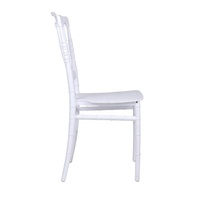 Chaise de salle à manger empilable en plastique, style Napoléon Chiavari, blanche, pour événements et mariages, canapés de salon, mobilier de maison - Vente en gros