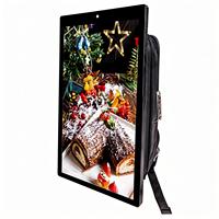 11,6/15/17/18.5/21.5/24/27/32 pulgadas mochila reproductor de publicidad mochila pantalla LCD publicidad pantalla caminar cartelera