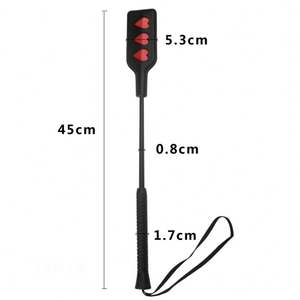 Productos para adultos Sex Whip Mango largo Faux Leather BDSM Bondage Spanking Paddle Whips Flirting sex Tools para parejas BDSM <span class=keywords><strong>spanker</strong></span> - Product Image 5