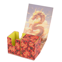 Boîte de rangement pour cartes à collectionner en cuir PU/PVC avec logo gaufré, personnalisable, ODM/OEM