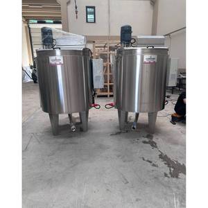 Homogénéisateur de liquides chauffé Kandemir 1000 L en acier inoxydable à double paroi, machine de mélange industrielle chauffante - Product Image 1