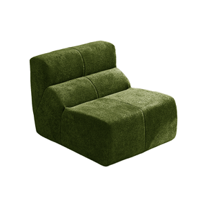 Modern Green Bonless In Stock One Seat <b>Sofa</b> Chair Modular Cushion Back Armless Square Design Living Room Furniture - Product Image 5