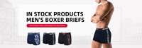 Caleçons Boxers Homme en Coton Tricoté Respirant avec Logo Personnalisé de Qualité Supérieure I&S BPM224001 Imprimé Tailles M-3XL pour Exportation Internationale
