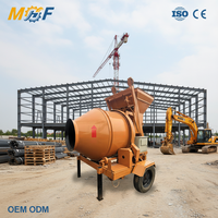 MHF Bétonnière mobile personnalisée 400L, 5,5KW, conception à assemblage rapide, équipement de mélange de béton pour chantiers temporaires