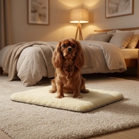 Tapis pour animaux de compagnie en peau de mouton, ultra doux, en laine naturelle, teinture naturelle, respectueux de l'environnement, pour chiens et chats