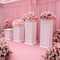 Support à Gâteaux de Mariage en PVC Style Moderne, Vente en Gros, de Haute Qualité, Ensemble de Table Présentoir à Desserts Sculpté pour Fêtes et Mariages