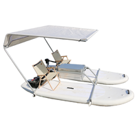 Kayak gonflable de 3.2m à pédales pour les sports nautiques en plein air, adapté à la pêche, au tourisme et aux loisirs.
