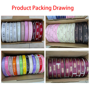 ริบบิ้นพิมพ์ลายฟอยล์สีโรสโกลด์ 3 มิติ ขายส่ง ริบบิ้นผ้าซาตินโพลีเอสเตอร์แบบม้วน ริบบิ้นโกรเกรน ริบบิ้นสั่งทำพร้อมโลโก้ สำหรับห่อของขวัญและตกแต่ง - Product Image 5