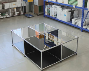 Modern Modular <strong>Storage</strong> Cabinet <strong>Table</strong> <strong>Storage</strong> Coffee <strong>Table</strong> <strong>Side</strong> Glass Modular Furniture Steel Glass Modular <strong>Table</strong> - Product Image 5