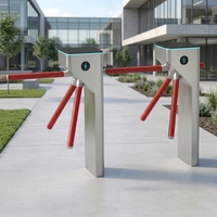 Tourniquet anti-panique à bras tombant en acier inoxydable 304 épais pour entrée de bâtiment de bureaux