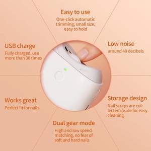 Coupe-ongles avec coupe-ongles léger Polissage avec lumière LED Coupe-ongles électrique automatique - Product Image 5