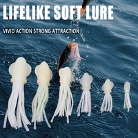 Leurres en plastique souple qui brillent dans le noir, leurres lumineux pour la pêche en eau salée, jigging, trolling, pêche en haute mer