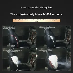 Fundas de Asiento de <span class=keywords><strong>Coche</strong></span> de Alcántara y Cuero, Suaves, No Extraíbles, <span class=keywords><strong>para</strong></span> Todas las Estaciones, Modificación de Cojín de Asiento - Product Image 4