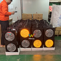 Rampe led solaire en ambre, d'avertissement de sécurité temporaire, avec éclairage intense, à énergie solaire