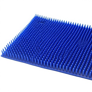 Tapis de nettoyage en silicone bleu à poils denses pour instruments chirurgicaux - Product Image 5